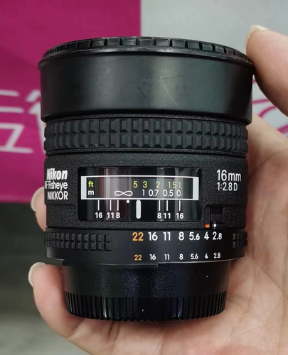Nikon nikkor 16mm 8 - 16mm, d